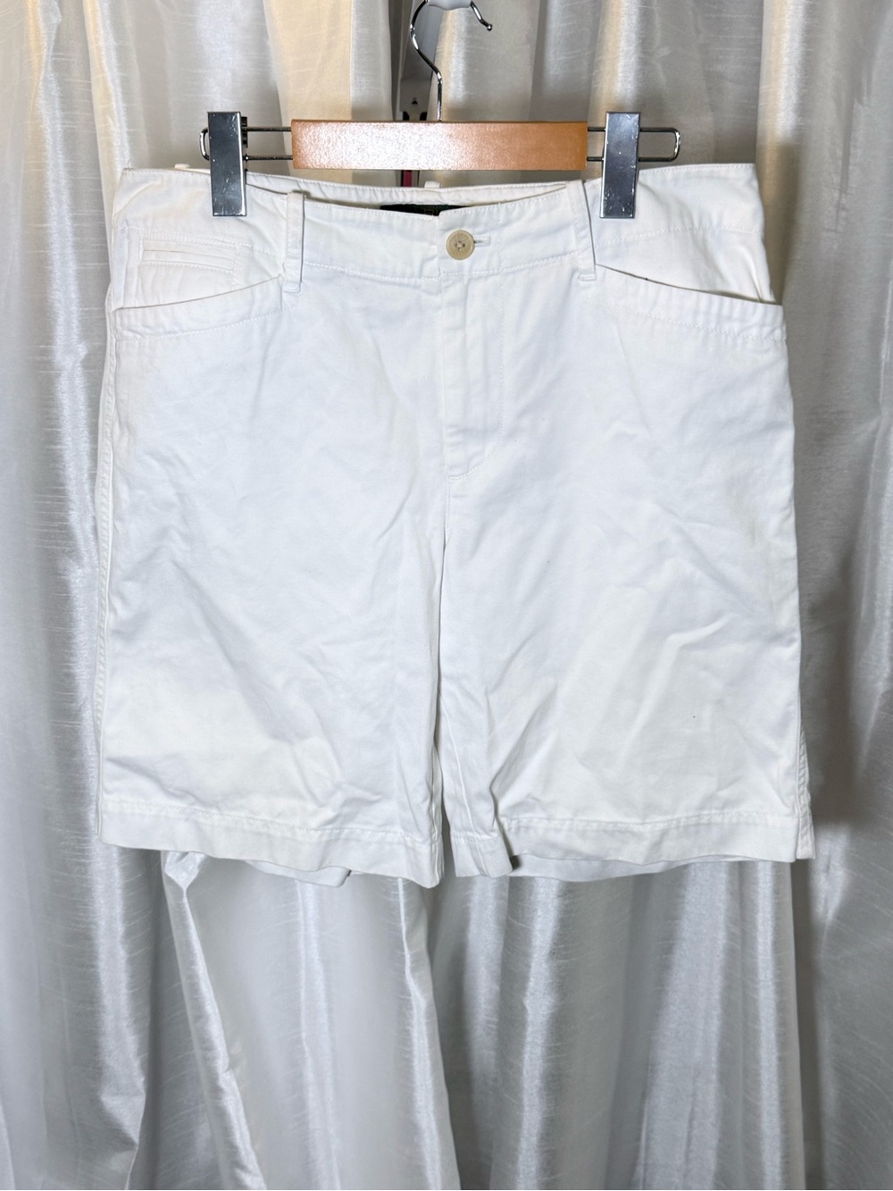 Ralph Lauren White Cotton Bermuda Shorts